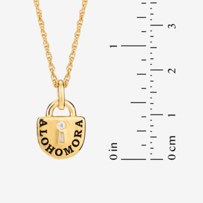 Harry Potter (F / Si2) Womens Diamond Accent Lab Grown White Diamond 14K Gold Over Silver 16 Inch Pendant Necklace