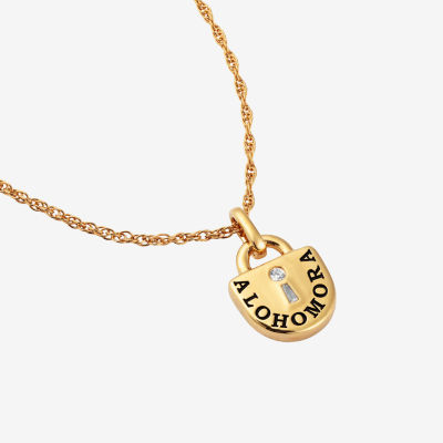 Harry Potter (F / Si2) Womens Diamond Accent Lab Grown White Diamond 14K Gold Over Silver 16 Inch Pendant Necklace