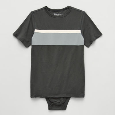 Thereabouts Little & Big Kid Boys Bodysuit Closure Easy-on + Easy-off Adaptive Crew Neck Short Sleeve Bodysuit