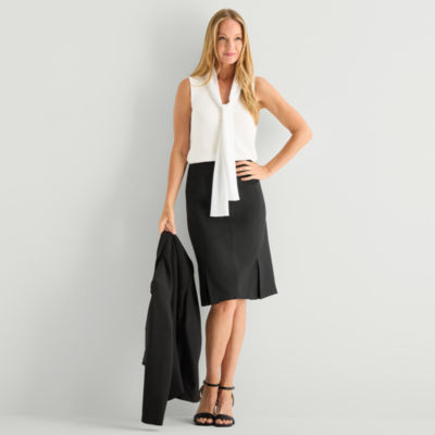 Black Label by Evan-Picone Womens Suit Skirt