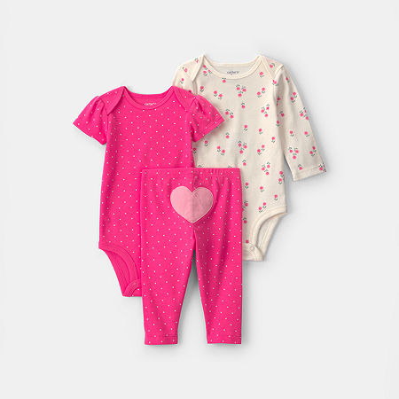 Carter's Baby Girls 3-pc. Pant Set, 6 Months, Red