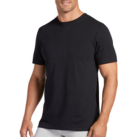 Jockey Classics Mens 3 Pack Short Sleeve Crew Neck T-Shirt, Large, Black