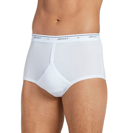 Jockey 5 Pack Briefs, 40, White