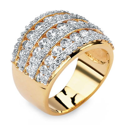 Womens / CT. T.W. White Cubic Zirconia 14K Gold Over Brass Cocktail Ring