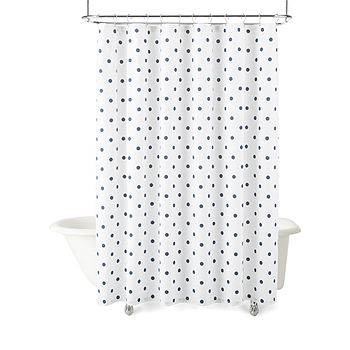 Liz Claiborne Polka Dot Shower Curtain, Color: Academy Blue - JCPenney