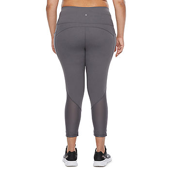 Xersion Train Running High Rise Quick Dry Plus Workout Capris, Color:  Classic Charcoal - JCPenney