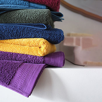 Basics Black Fade-Resistant 6-Piece Cotton Bath Towel Set