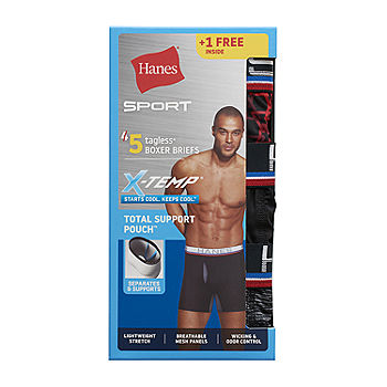 Men's Hanes® 4-pack Ultimate Comfort Flex Fit Total Support Pouch™ Boxer  Briefs
