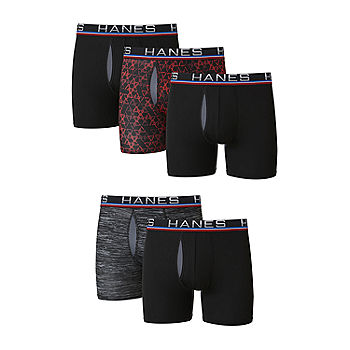 Hanes X-Temp Underwear Boxer Briefs Black Size Small Men's