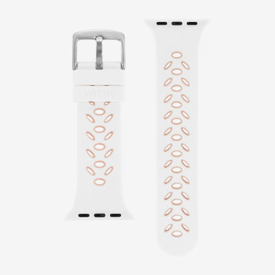 Withit Apple Compatible Unisex Adult White Watch Bands Wi/T-As4-008-43-Bx-01