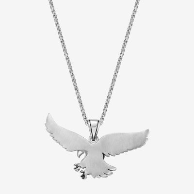 Eagle Mens Stainless Steel Pendant Necklace