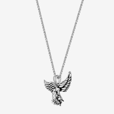 Eagle Mens Stainless Steel Pendant Necklace