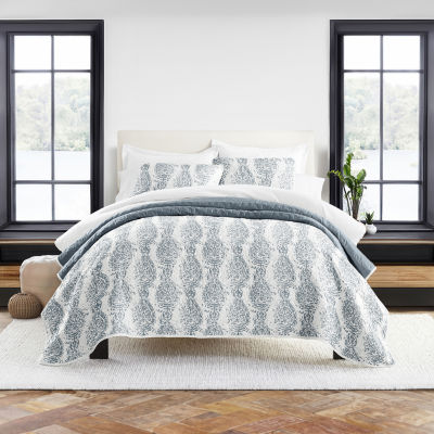 Casual Comfort Damask Reversible Quilt Set