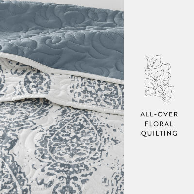 Casual Comfort Damask Reversible Quilt Set