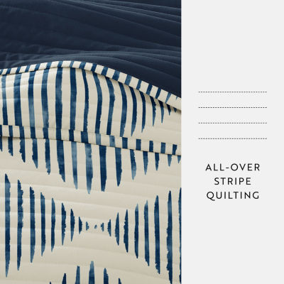 Casual Comfort Pattern Reversible Contemporary Lightweight 3 Pc. Quilt Set