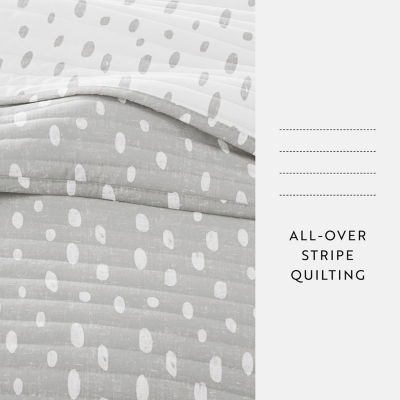 Casual Comfort Dots Reversible Quilt Set