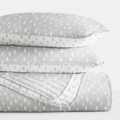 Casual Comfort Dots Reversible Quilt Set