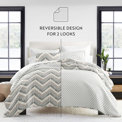 Casual Comfort Chevron Reversible Quilt Set