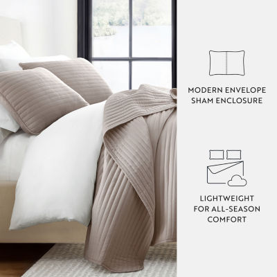 Casual Comfort Stripe Stitch Quilt Set