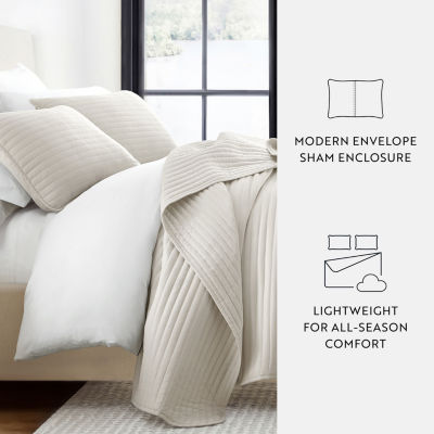 Casual Comfort Stripe Stitch Quilt Set