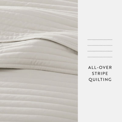 Casual Comfort Stripe Stitch Quilt Set