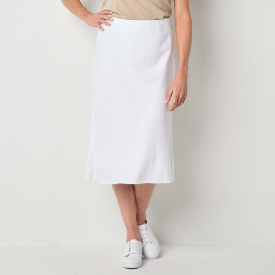 Liz Claiborne Womens Midi A-Line Skirt-Tall