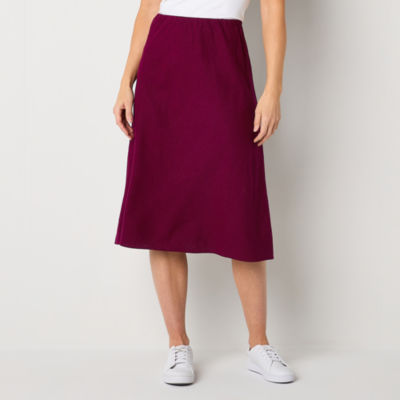 Liz Claiborne Womens Midi A-Line Skirt-Tall