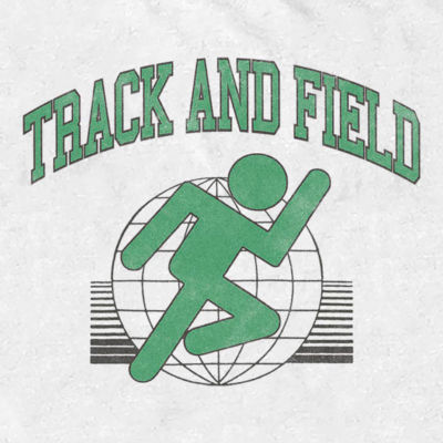 Mens Short Sleeve Track and Field Graphic T-Shirt