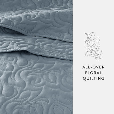 Casual Comfort Floral Stitch Quilt Set