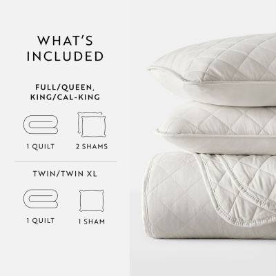 Casual Comfort Diamond Stitch Quilt Set