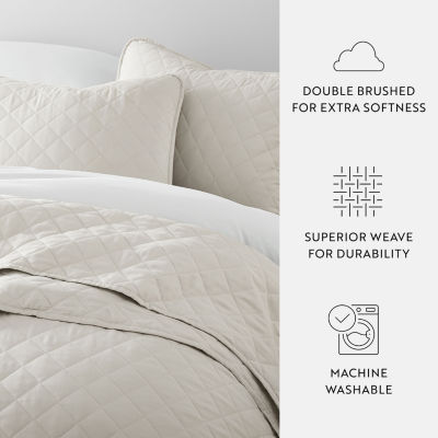 Casual Comfort Diamond Stitch Quilt Set
