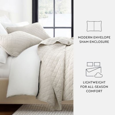 Casual Comfort Diamond Stitch Quilt Set