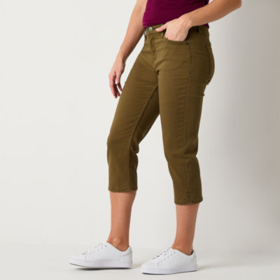 Liz Claiborne Sara Mid Rise Cropped Pants