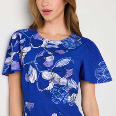 Liz Claiborne Womens Short Sleeve Sheath Dress MainPlace Mall