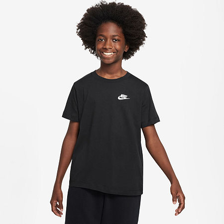 Nike Big Unisex Crew Neck Short Sleeve Graphic T-Shirt, Medium, Black