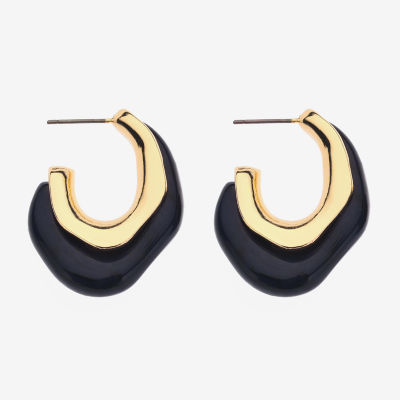 Bijoux Bar Womens 1 1/2 Inch Hoop Earrings