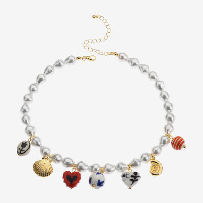 Bijoux Bar Womens 17 1/2 Inch Statement Necklace