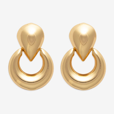 Bold Elements Gold Tone Womens Drop Earrings