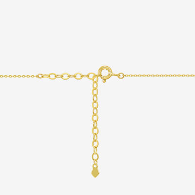 Gold Addiction Womens 10K Gold Inch Cable Chain Necklace
