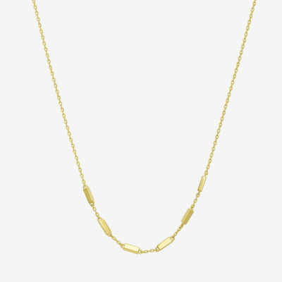 Gold Addiction Womens 10K Gold Inch Cable Chain Necklace