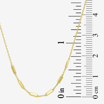 Gold Addiction Womens 10K Gold Inch Cable Chain Necklace