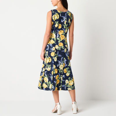 Perceptions Womens Round Neck Sleeveless Maxi Dress