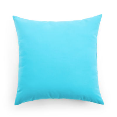 Outdoor Oasis 20"X 20" Horizon Turquoise Square Throw Pillow