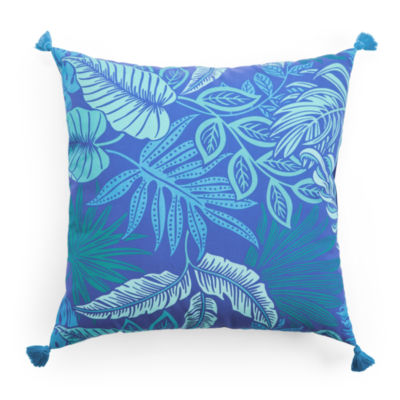 Outdoor Oasis 20"X 20" Tropical Print Square Throw Pillow