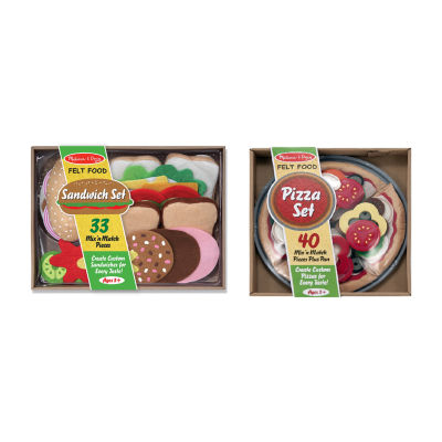 Melissa & Doug Felt Food Sandwich And Pizza Set