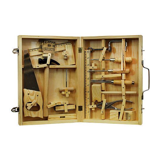 Home Wear China 16pc Metal Tool Kit With Wood Box