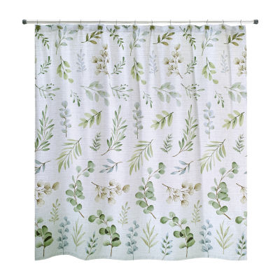 Avanti Ombre Leaves Shower Curtain Hooks, Color: Green Ivory