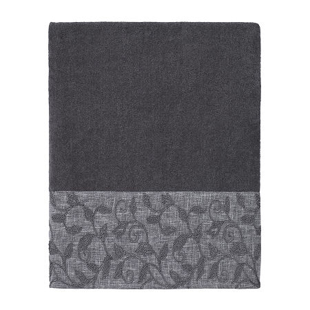 Avanti Linetto Cord Leaf Bath Towel In Gray
