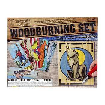 Classic crafts woodburning kit for kids boys crafts complete with 10  projects wood trace burn paintr 