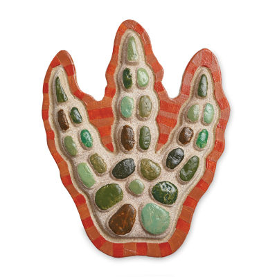 Mindware Paint Your Own Stepping Stone Set- Dinosaur Footprint Painting Kit